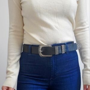 Silver statement piece belt